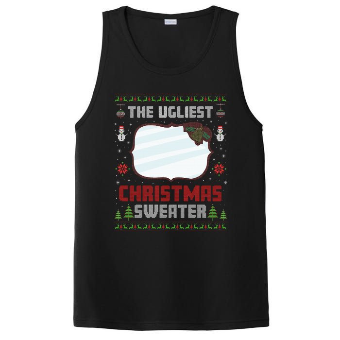 The Ugliest Ugly Christmas Sweater With Mirror Funny Xmas PosiCharge Competitor Tank