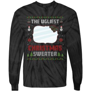 The Ugliest Ugly Christmas Sweater With Mirror Funny Xmas Tie-Dye Long Sleeve Shirt