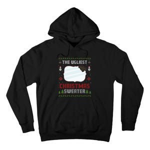 The Ugliest Ugly Christmas Sweater With Mirror Funny Xmas Tall Hoodie