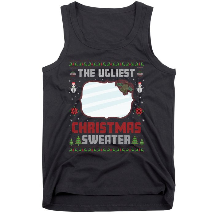 The Ugliest Ugly Christmas Sweater With Mirror Funny Xmas Tank Top