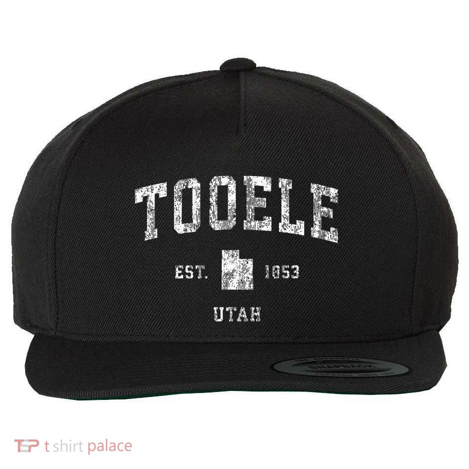 Tooele Utah Ut Vintage Athletic Sports Wool Snapback Cap