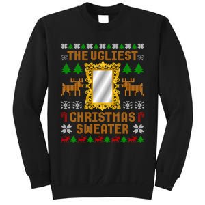 The Ugliest Ugly Christmas Sweater With Mirror Funny Xmas Tall Sweatshirt