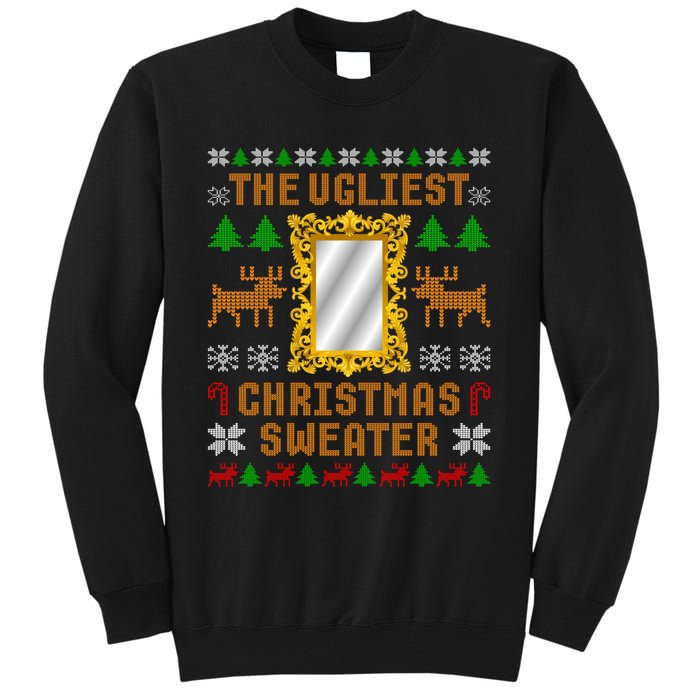 The Ugliest Ugly Christmas Sweater With Mirror Funny Xmas Tall Sweatshirt