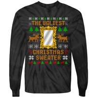 The Ugliest Ugly Christmas Sweater With Mirror Funny Xmas Tie-Dye Long Sleeve Shirt