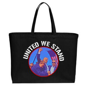 Trump United We Stand Trump Never Surrender Gift Cotton Canvas Jumbo Tote