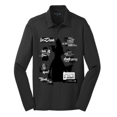 The Untamed Wei Wuxian Quotes Silk Touch Performance Long Sleeve Polo