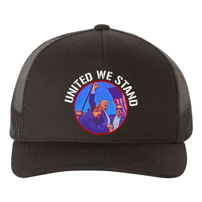 Trump United We Stand Trump Never Surrender Yupoong Adult 5-Panel Trucker Hat