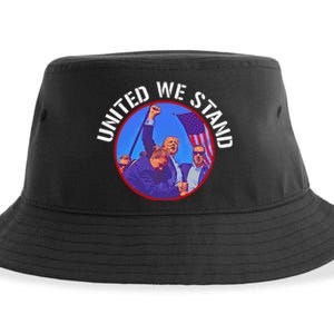 Trump United We Stand Trump Never Surrender Sustainable Bucket Hat