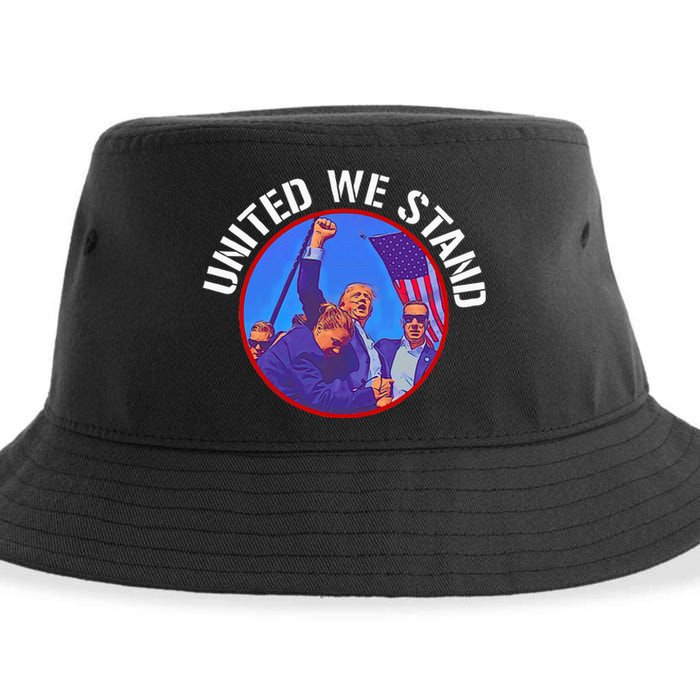 Trump United We Stand Trump Never Surrender Sustainable Bucket Hat