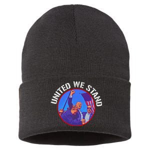 Trump United We Stand Trump Never Surrender Sustainable Knit Beanie