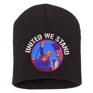 Trump United We Stand Trump Never Surrender Short Acrylic Beanie