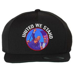 Trump United We Stand Trump Never Surrender Wool Snapback Cap