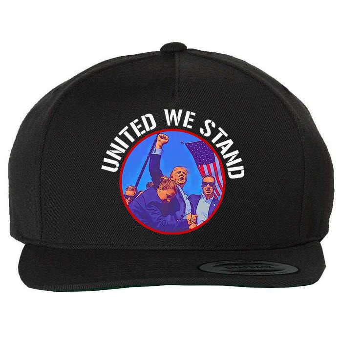 Trump United We Stand Trump Never Surrender Wool Snapback Cap