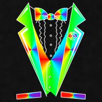 Tux Tuxedo With Pockets Rose Tie Dye Ladies PosiCharge Tri-Blend Wicking Tank