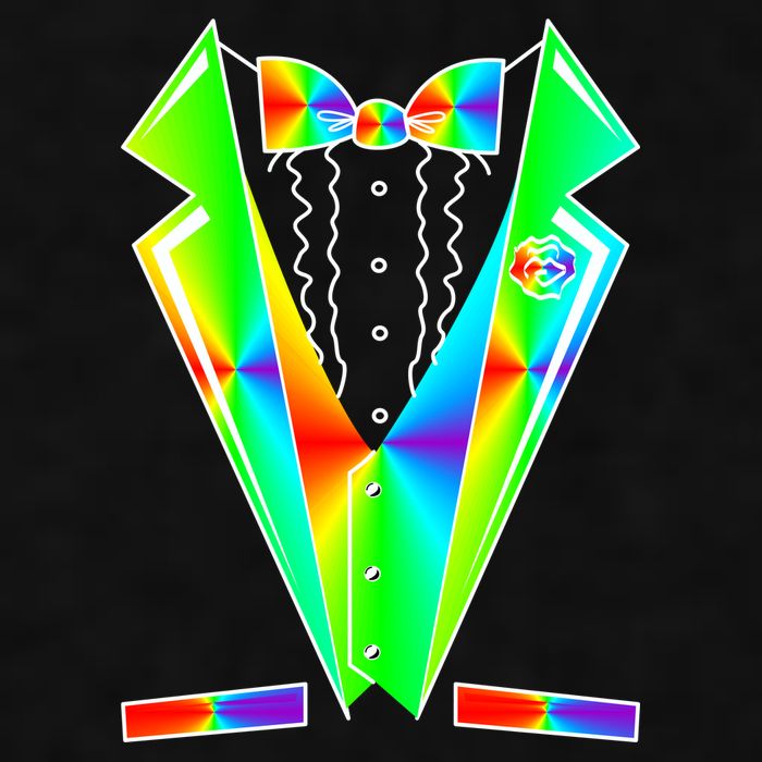 Tux Tuxedo With Pockets Rose Tie Dye Ladies PosiCharge Tri-Blend Wicking Tank