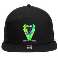 Tux Tuxedo With Pockets Rose Tie Dye 7 Panel Mesh Trucker Snapback Hat