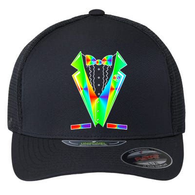 Tux Tuxedo With Pockets Rose Tie Dye Flexfit Unipanel Trucker Cap