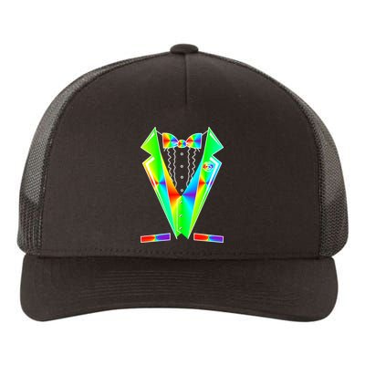 Tux Tuxedo With Pockets Rose Tie Dye Yupoong Adult 5-Panel Trucker Hat