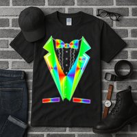 Tux Tuxedo With Pockets Rose Tie Dye Tall T-Shirt