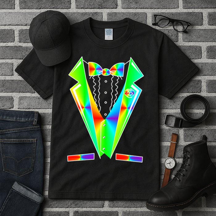 Tux Tuxedo With Pockets Rose Tie Dye Tall T-Shirt