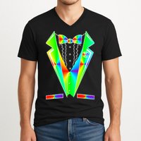 Tux Tuxedo With Pockets Rose Tie Dye V-Neck T-Shirt