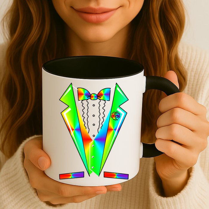 Tux Tuxedo With Pockets Rose Tie Dye Mug