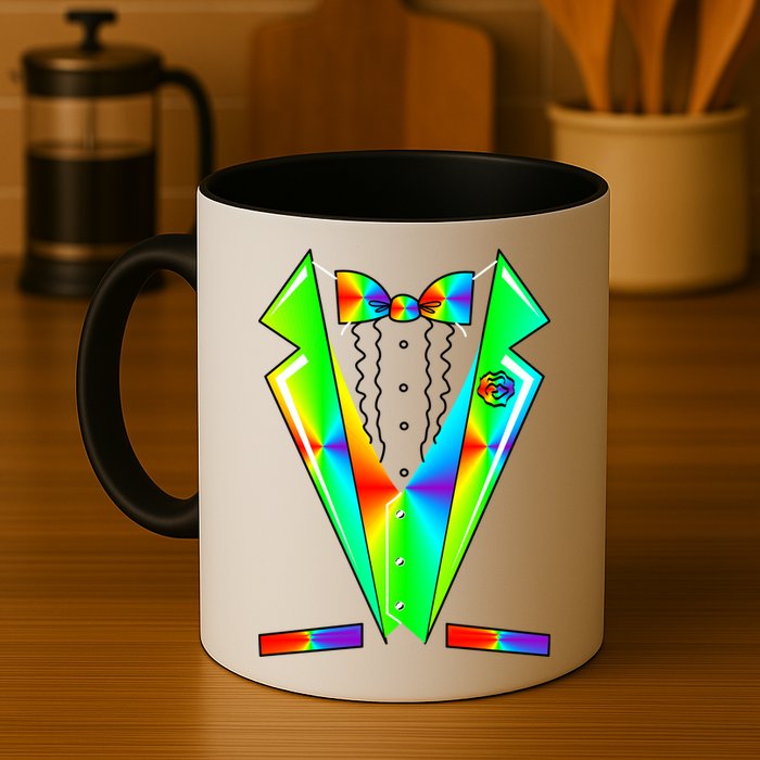 Tux Tuxedo With Pockets Rose Tie Dye Mug