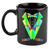 Tux Tuxedo With Pockets Rose Tie Dye 11oz C Handle Ceramic Mug