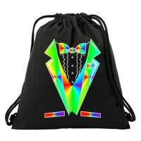Tux Tuxedo With Pockets Rose Tie Dye Drawstring Bag