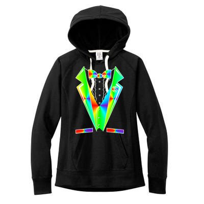 Tux Tuxedo With Pockets Rose Tie Dye Women's Fleece Hoodie
