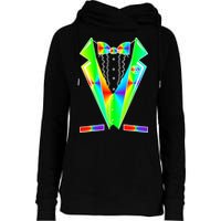 Tux Tuxedo With Pockets Rose Tie Dye Womens Funnel Neck Pullover Hood