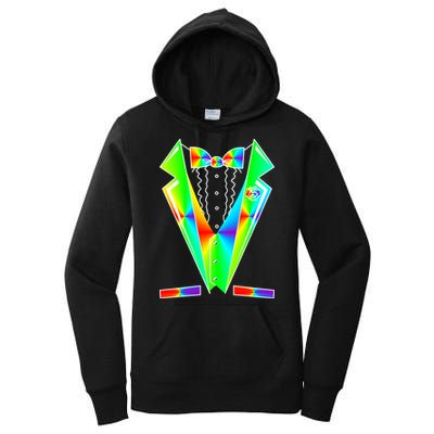 Tux Tuxedo With Pockets Rose Tie Dye Women's Pullover Hoodie