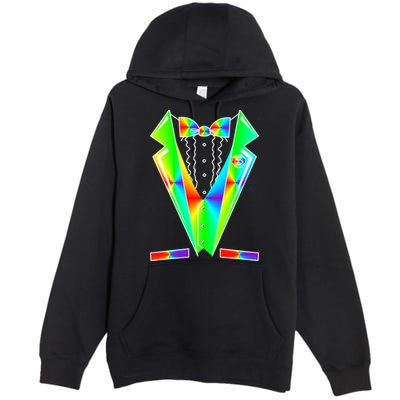 Tux Tuxedo With Pockets Rose Tie Dye Premium Pullover Hoodie