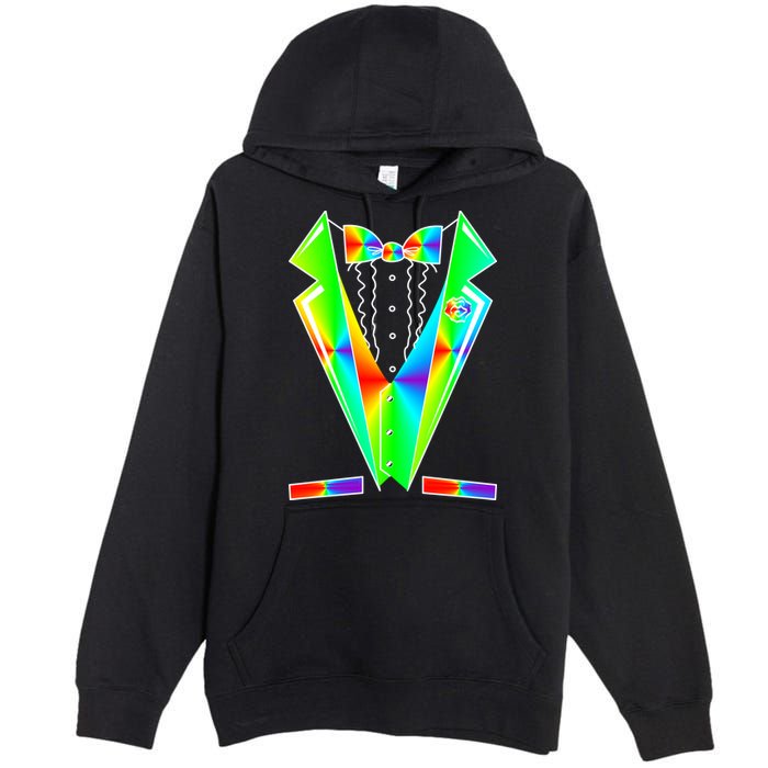Tux Tuxedo With Pockets Rose Tie Dye Premium Pullover Hoodie