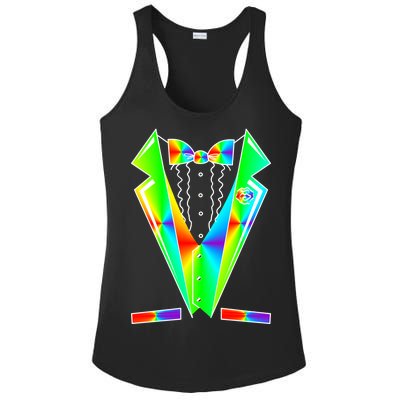 Tux Tuxedo With Pockets Rose Tie Dye Ladies PosiCharge Competitor Racerback Tank