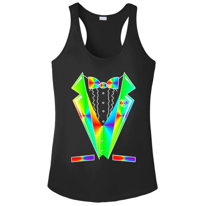 Tux Tuxedo With Pockets Rose Tie Dye Ladies PosiCharge Competitor Racerback Tank