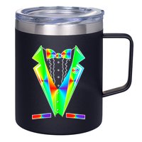 Tux Tuxedo With Pockets Rose Tie Dye 12oz Stainless Steel Coffee Mug