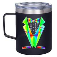 Tux Tuxedo With Pockets Rose Tie Dye 12oz Stainless Steel Coffee Mug