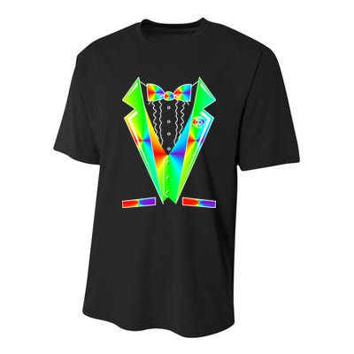 Tux Tuxedo With Pockets Rose Tie Dye Youth Performance Sprint T-Shirt