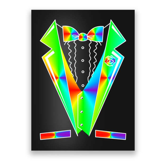 Tux Tuxedo With Pockets Rose Tie Dye Poster