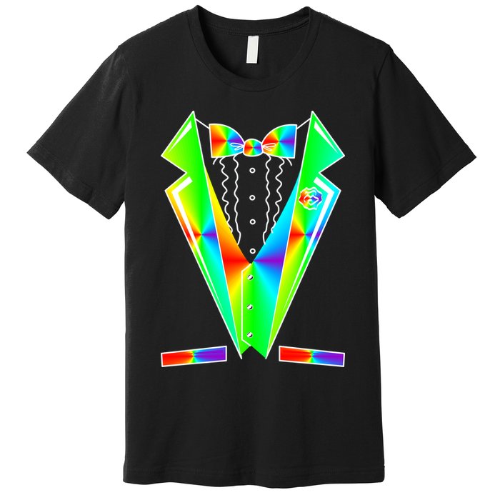 Tux Tuxedo With Pockets Rose Tie Dye Premium T-Shirt