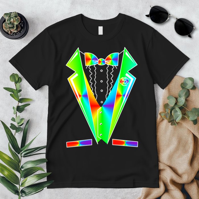 Tux Tuxedo With Pockets Rose Tie Dye Premium T-Shirt