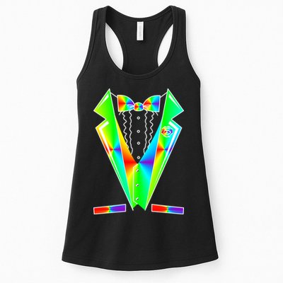 Tux Tuxedo With Pockets Rose Tie Dye Womens Tank Top
