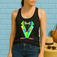 Tux Tuxedo With Pockets Rose Tie Dye Womens Tank Top