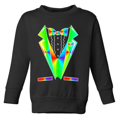 Tux Tuxedo With Pockets Rose Tie Dye Toddler Sweatshirt
