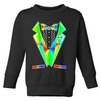 Tux Tuxedo With Pockets Rose Tie Dye Toddler Sweatshirt