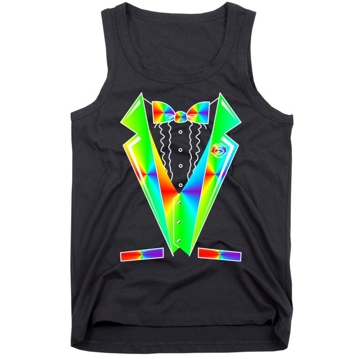 Tux Tuxedo With Pockets Rose Tie Dye Tank Top