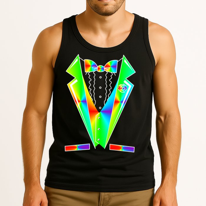 Tux Tuxedo With Pockets Rose Tie Dye Tank Top