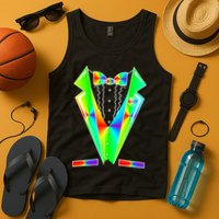 Tux Tuxedo With Pockets Rose Tie Dye Tank Top
