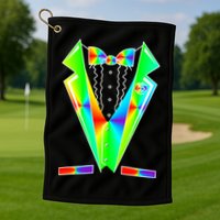 Tux Tuxedo With Pockets Rose Tie Dye Golf Towel